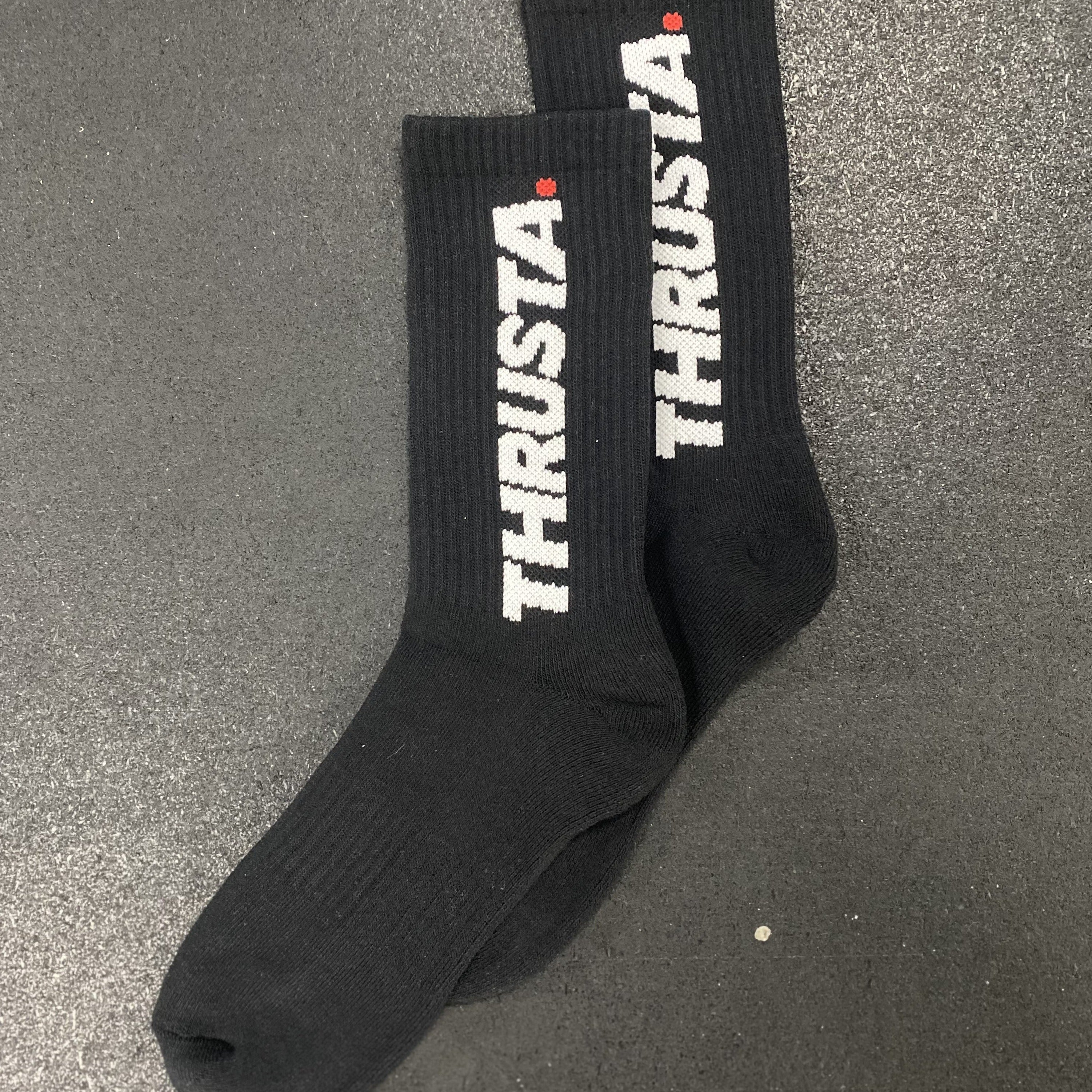 Black Large Logo Socks